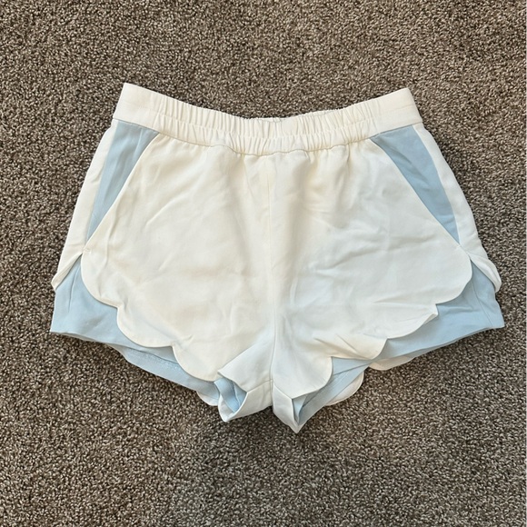 A.L.C White and Blue Scalloped Shorts - NWOT - Picture 1 of 3